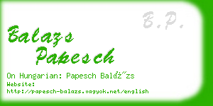 balazs papesch business card